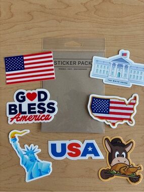 Patriotic Sticker Pack — Red, White & Blue